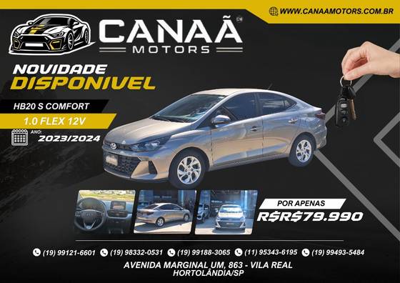 HYUNDAI HB20S 1.0 12V FLEX COMFORT MANUAL HYUNDAI HB20S 1.0 12V FLEX COMFORT MANUAL